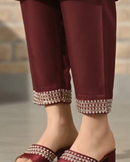 Maroon Fancy Slipper