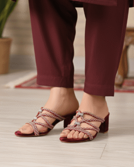 Maroon Fancy Women Slipper