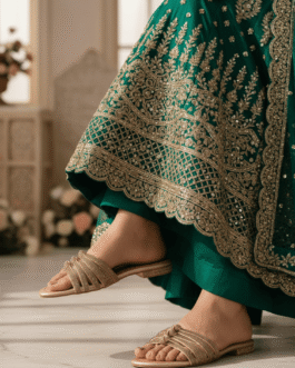 Golden Fancy Slipper For Women