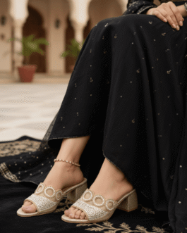 Golden Fancy Slipper For Women
