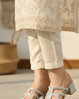 Silver Fancy Women Slipper