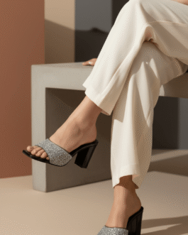Black Fancy Slipper