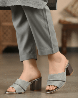 Grey Fancy Slipper For Ladies