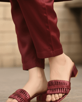 Maroon Fancy Slipper For Women
