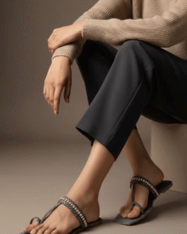 Grey Formal Chappal For Ladies