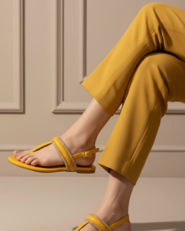 Yellow Formal Sandal For Ladies