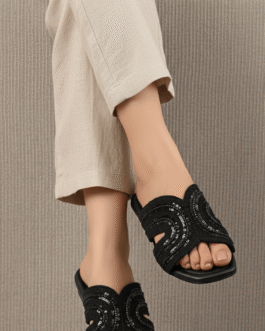 Black Formal Slipper For Ladies