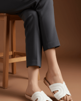 White Formal Slipper For Ladies