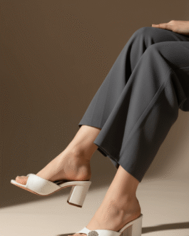 Cream Formal Slipper For Women
