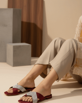 Maroon Formal Slipper For Women