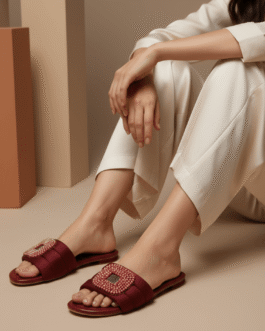 Maroon Formal Slipper For Ladies