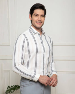 Skyline Twin Stripes Shirt In Grey