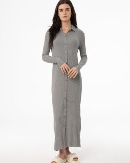 Grey Cardi Maxi Dress
