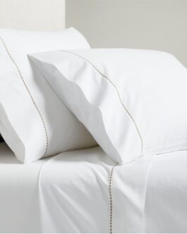 Brown Diamond Percale Sheet Set