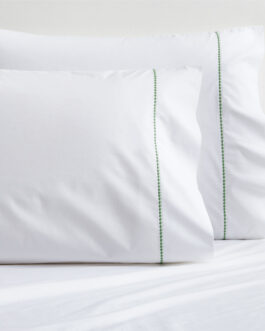 Green Diamond Percale Pillowcases Set of 2