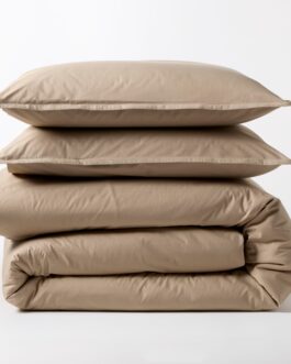 Khaki Italian Percale Duvet Set