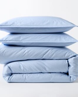 Oxford Blue Italian Percale Duvet Set