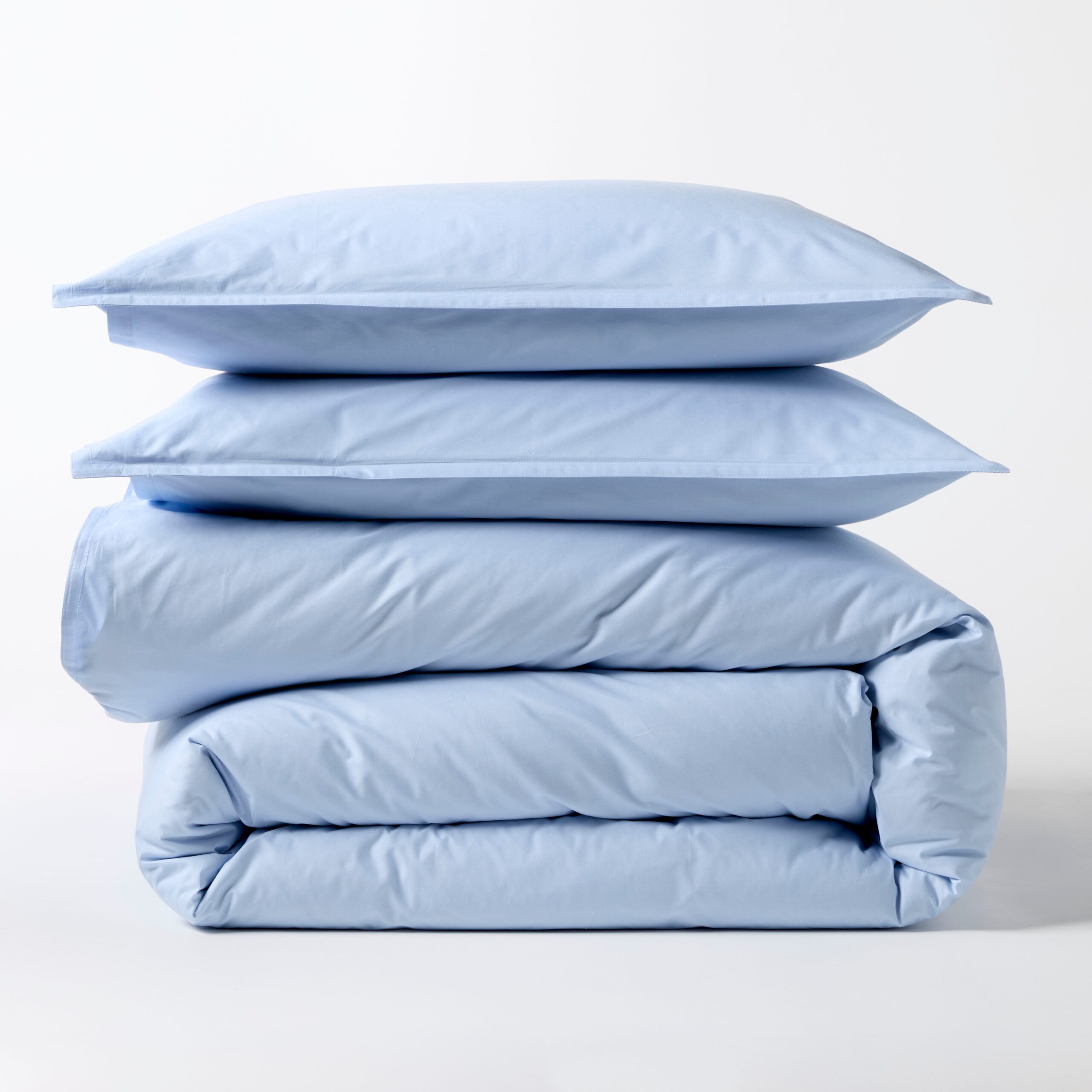 Oxford Blue Italian Percale Duvet Set