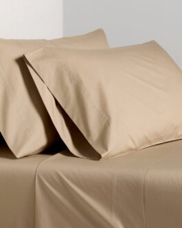 Khaki Italian Percale Sheet Set