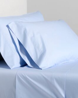 Oxford Blue Italian Percale Sheet Set