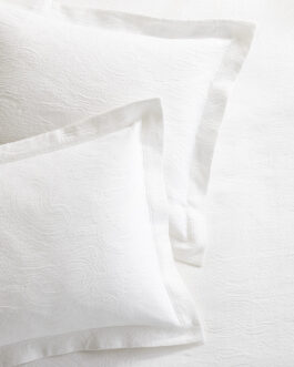 Paisley White Cotton Matelass? Shams set of 2