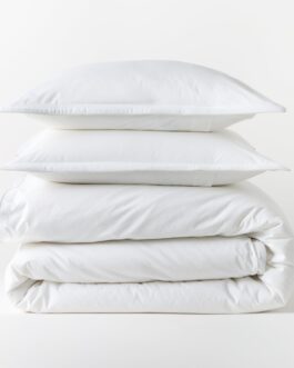 White Piped Percale Duvet Set