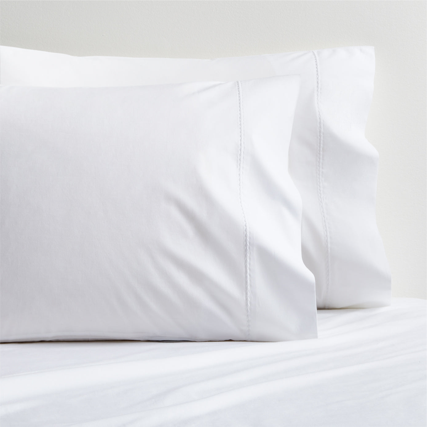 White Diamond Percale Pillowcases Set of 2