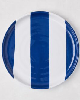 Navy Striped Melamine Salad Plate