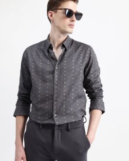 Geometric Jacquard Shirt