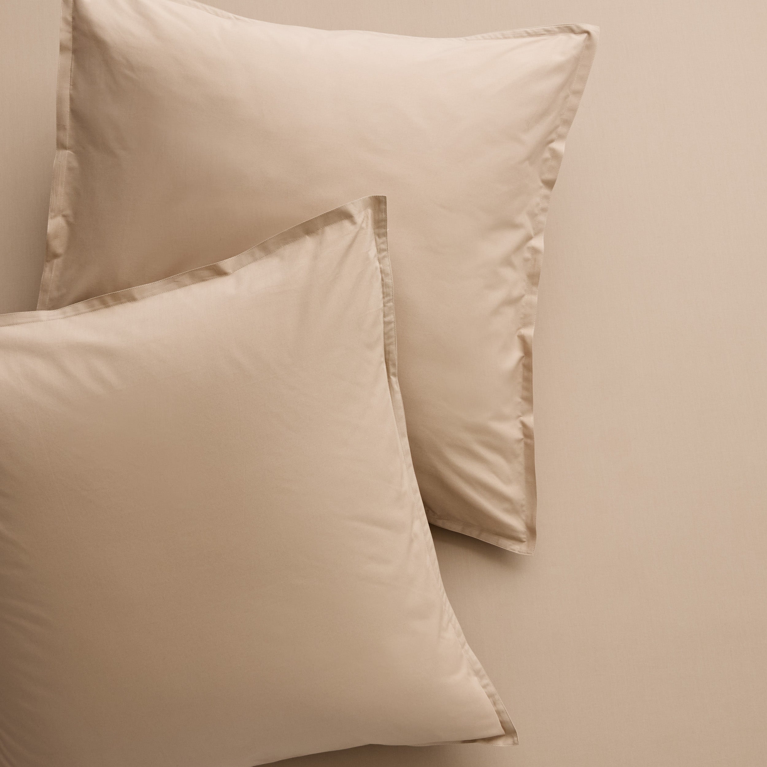 Khaki Italian Percale Euro Shams Set of 2