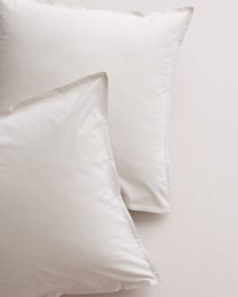 Grey Italian Percale Euro Shams Set of 2