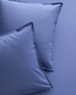 Steele Blue Italian Percale Euro Shams Set of 2