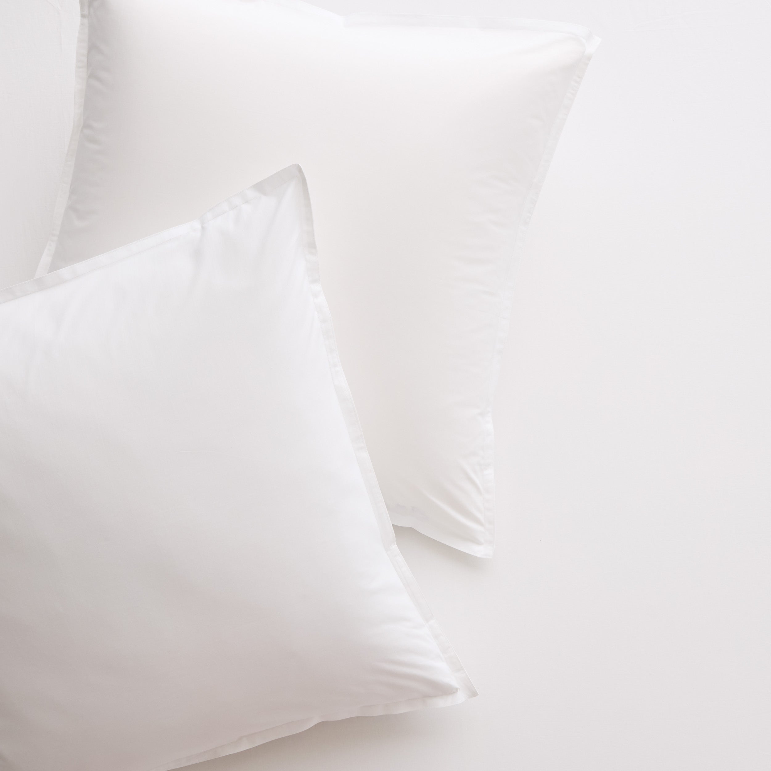 White Italian Percale Euro Shams Set of 2
