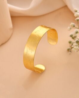 Women Gold Artifical Beads Slip On Bracelet