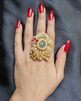 Women Golden Kashmiri Ring