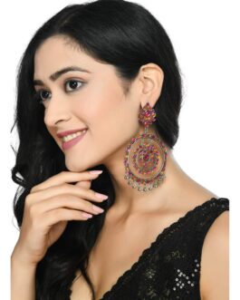Women  Trendia Multi color circles Earrings with Kundan Jker_136