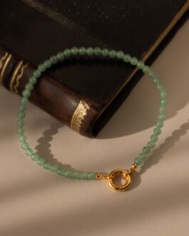 Beaded Jade Charm Bracelet