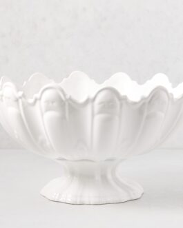 Large Ceramic Scallop Serve Bowl