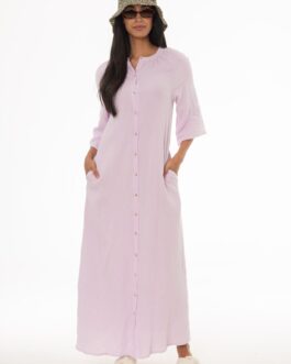 Lavender Gauze Flare Sleeve Maxi Dress
