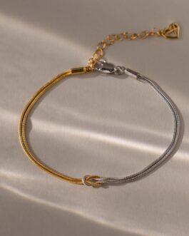 Love Knot Bracelet in Mixed Metal