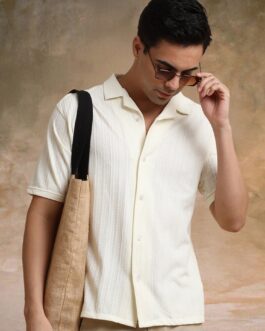 Ozone Cream Half Sleeve Shirt