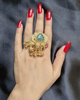 Women Golden Kashmiri Ring