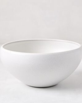 Matte White Stoneware Bowl