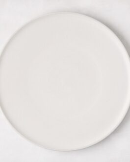 Matte White Stoneware Dinner Plate
