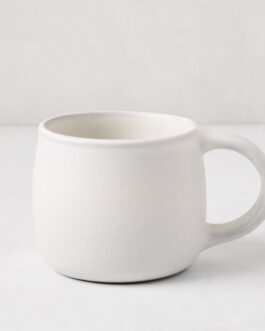 Matte White Stoneware Mug