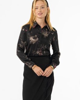 Metallic Floral Printed Blouse