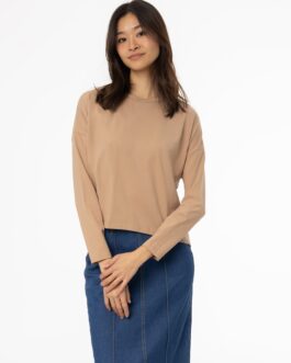 Mocha Dolman Long Sleeve T-Shirt