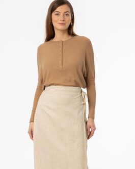 Mocha Henley Dolman T-Shirt