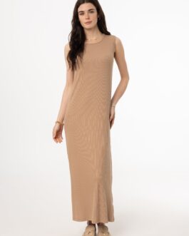 Mocha Ribbed Maxi Jumper