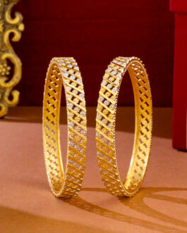 Women Set Of 2 Gold Plated Traditional Bangles
